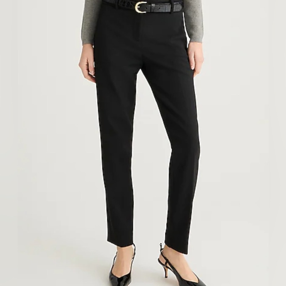 JCrew Cameron black bi-stretch cotton pant NWOT